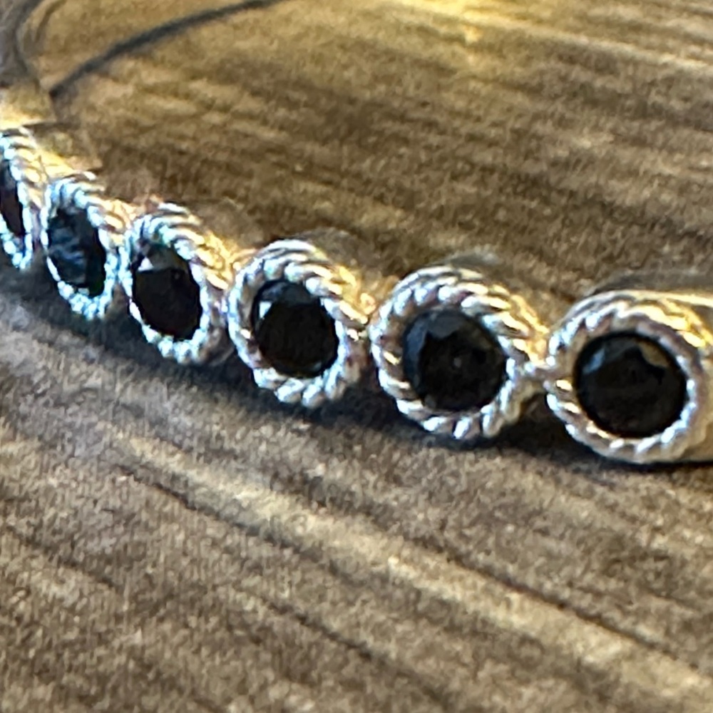 WOW POSHMARK - Authentic Anna Beck Black Onyx Multi-Stone & Sterling Silver Cuff